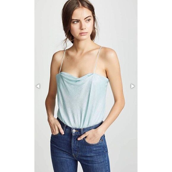 Alix NYC NWT Dean Metallic Bodysuit in Blue/Green Size XS - Picture 1 of 5